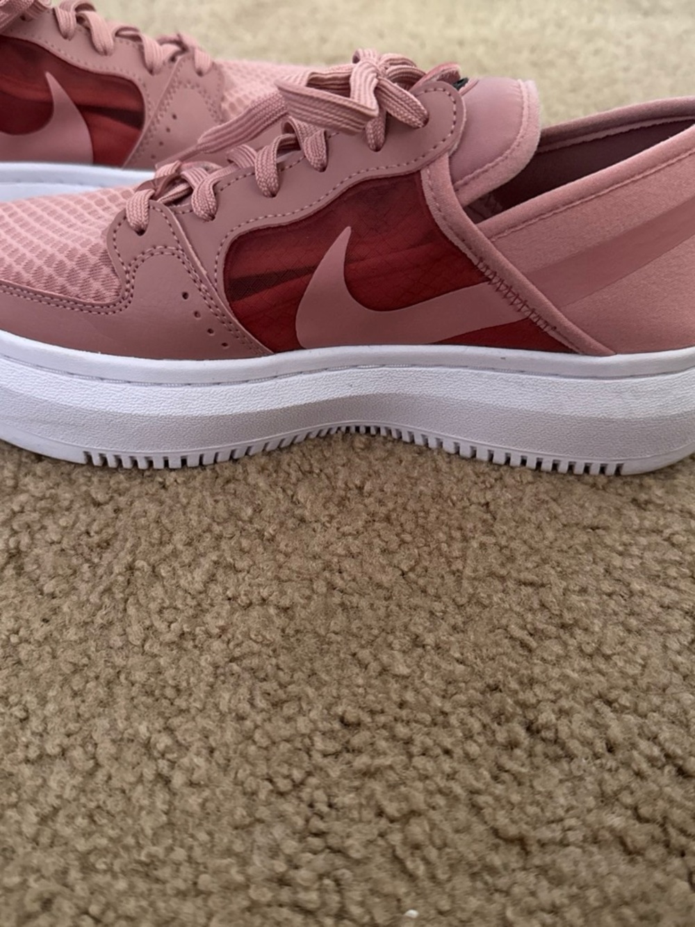 Nike Women's Pink/Red Low-Top Sneakers